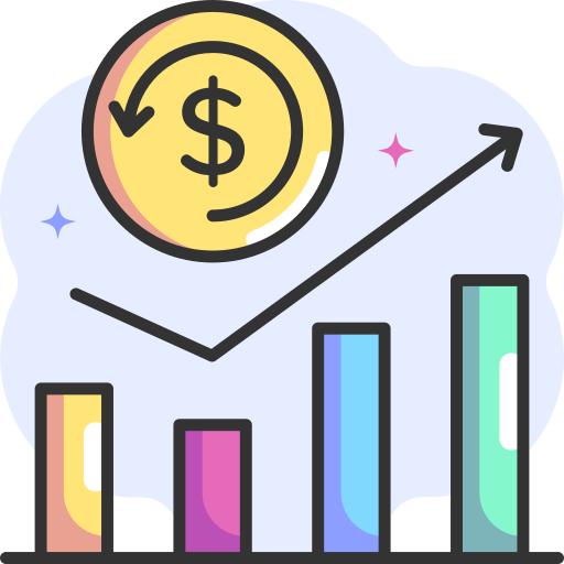 نمودار رشد صعودی با سکه طلایی و پس‌زمینه گرم و مینیمال در سبک برند نامیا تریدینگ، نشان‌دهنده سرمایه‌گذاری موفق