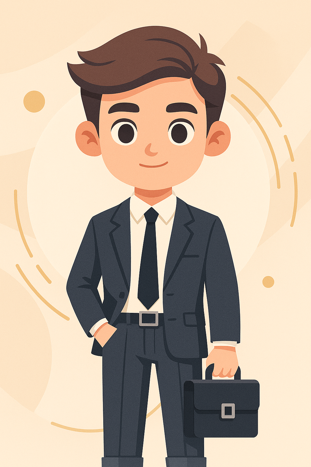 آواتار دیجیتال مرد جوان با کت‌وشلوار تیره، نماد مشاور مالی حرفه‌ای در نامیا تریدینگ